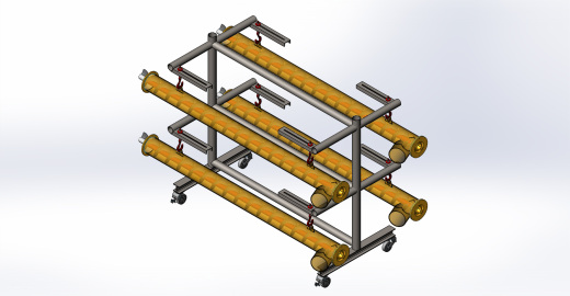 管螺杆输送机，组装完成并准备喷漆缩略图